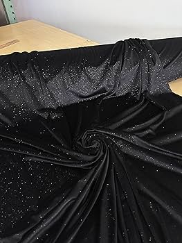 Amazon.com: Glitter Velvet Fabric Soft Stretchy Cloth with